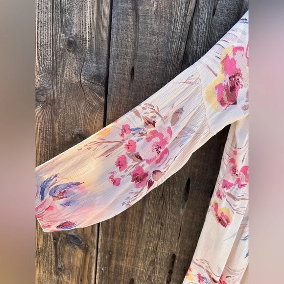 Billabong Until Tomorrow Floral Dress White & Pink Short Mini Casual Dress - Picture 11 of 16